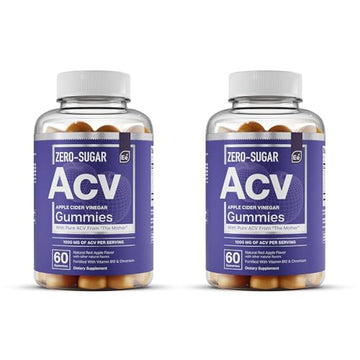 Essential Elements Zero-Sugar ACV Apple Cider Vinegar Gummies from “The Mother” 