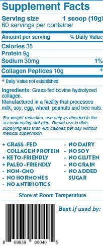 Dr. Kellyann Hydrolyzed Collagen Peptides Protein Powder Unflavored Dr. Kellyann