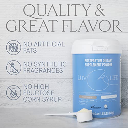 LUV&LIFE Postpartum Vitamin Supplement Powder Vanilla Flavored Has Postnatal Multivitamins LUV&LIFE