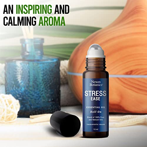 Stress Ease Essential Oil Roll On Blend 10ml - Natural Stress Relief Essential Oils Roll Nexon Botanics