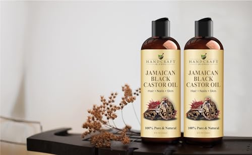 Handcraft Blends Jamaican Black Castor Oil for Hair Growth, Eyelashes and Eyebrows - 100% Pure Handcraft Blends