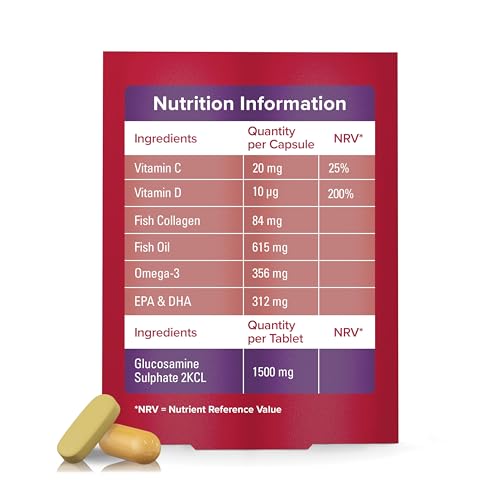 Seven Seas JointCare Max, With High-Strength Glucosamine plus Omega-3, Collagen Seven Seas