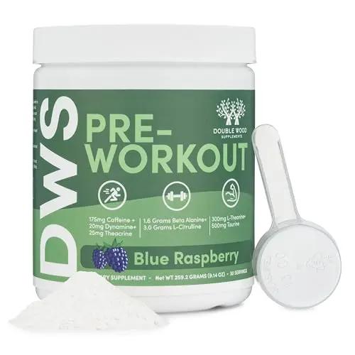 Pre Workout Powder for Men & Women (30 Servings of Caffeine, Beta Alanine, L-Citrulline Double Wood Supplements