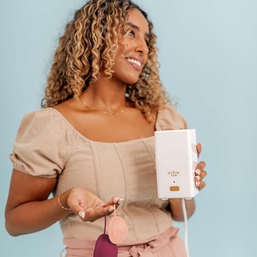 Pixie Menstrual Cup Sterilizer + Large & Small Pixie Disc - Kill 99.9% of Germs with Menstrual Cup Pixie Cup