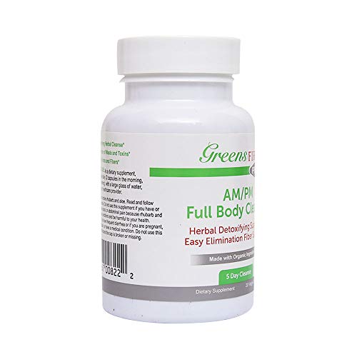 Greens First Full Body AM/PM Cleanse, 20 Veggie Capsules – Supplement for Natural Detox Greens First