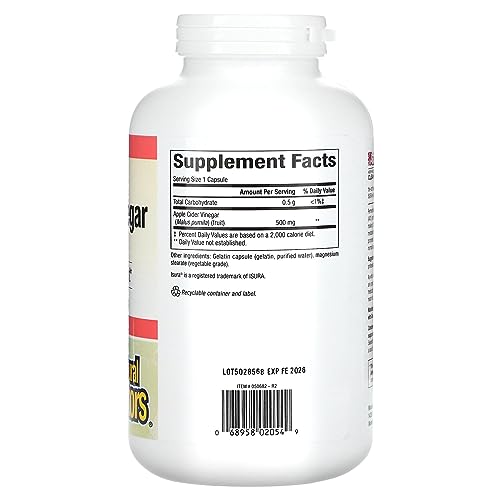 Natural Factors, Apple Cider Vinegar Capsule, Supports Digestion and Weight Management Natural Factors