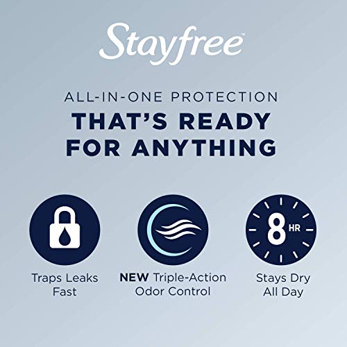 Stayfree Maxi Pads for Women, Super - 66 Count Stayfree