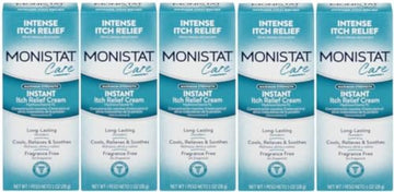 Monistat Care Maximum Strength Instant Itch Relief Cream, 1 Ounce each (Value Pack of 5)