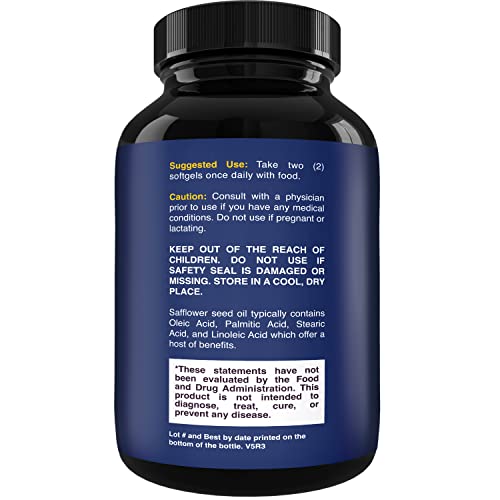 CLA Diet Weight Loss Pills - Women and Men - Pure Conjugated Linoleic Acid - Safflower Natures Craft
