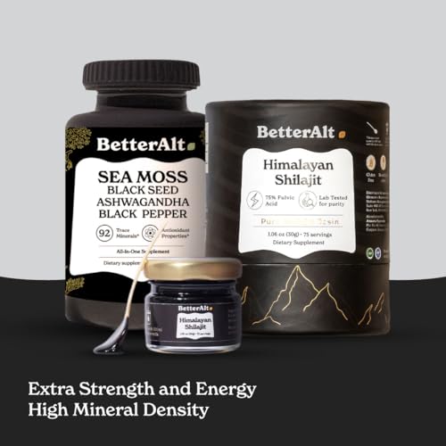 Better Alt Energy Duo with Pure Himalayan Shilajit Resin 30 gm & Sea Moss Capsules Better Alt