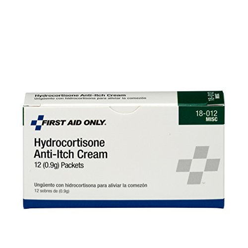 First Aid Only 18-012 Hydrocortisone Cream Packets, 12 Count First Aid Only