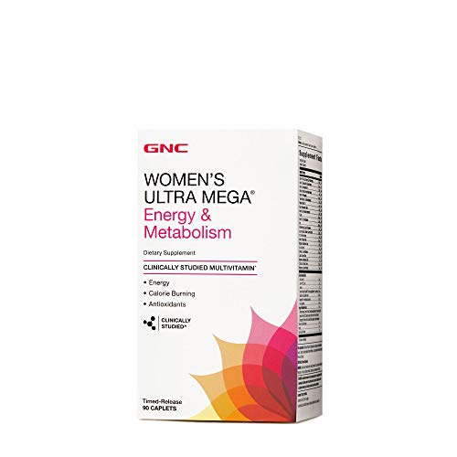 GNC Womens Ultra Mega Energy and Metabolism Multivitamin for Women, 90 Count