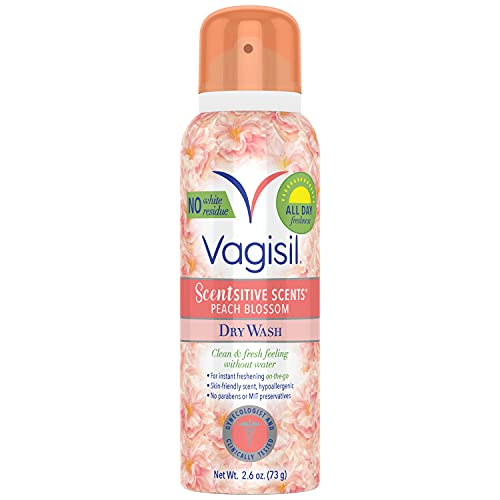 Vagisil Scentsitive Scents Feminine Dry Wash Deodorant Spray for Women, Gynecologist Tested Vagisil
