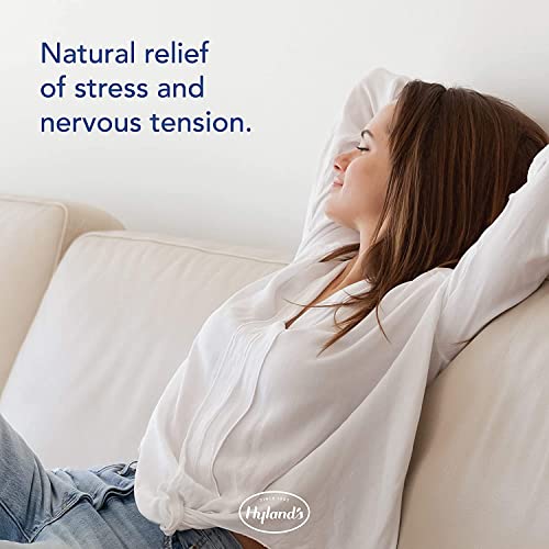 Hyland's Naturals Nerve Tonic Stress Relief Tablets, Natural Relief of Restlessness, Nervousness Hyland's