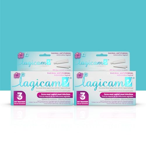 Lagicam Vaginal Yeast Infection, Antifungal 3 Day Miconazole Nitrate Treatment Cream, Relief for Itching