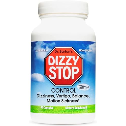 Dizzy Stop Dr. Barton’s All-Natural Vertigo Comfort, Inner Ear Balance Supp Dizzy Stop