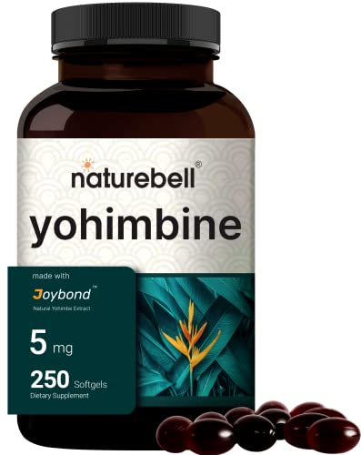 NatureBell Yohimbine HCL 5mg, 250 Softgels, Joybond* - Ultra Strength Yohimbine Bark 