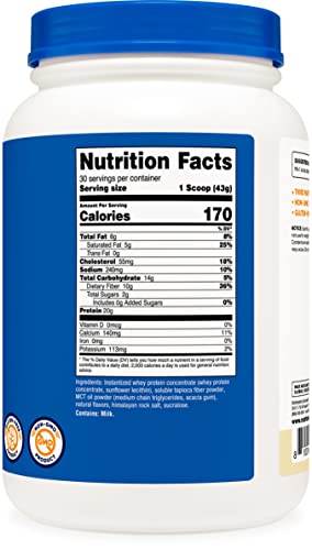 Nutricost Meal Replacement Shake Powder (Vanilla), 30 Servings - Protein, Non-GMO Nutricost