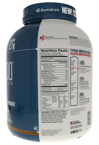 Dymatize ISO 100 Whey Protein Powder with 25g of Hydrolyzed 100% Whey Isolate Dymatize
