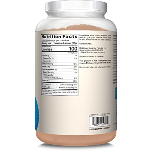 Jarrow Formulas Whey Protein With 18 g of Protein, 3.8 g of BCAAs, & Glutamine, Dietary Jarrow Formulas