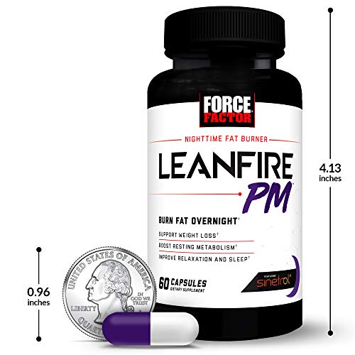 Force Factor LeanFire PM Weight Loss Pills for Women & Men, Fat Burner & Overnight Force Factor