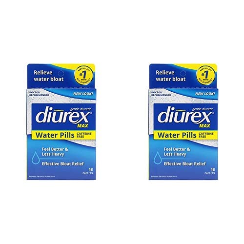 Diurex Max - Maximum Strength Caffeine-Free Diuretic Water Pills -(Pack of 2)