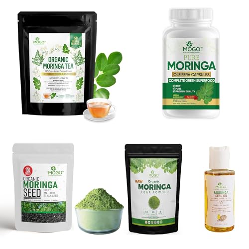 MOGO Moringa Oleifera Capsules | 100% Pure Single Origin Moringa Leaf Powder Supplement MOGO