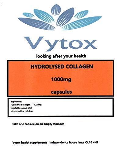 HYDROLYSED Collagen (1000MG) 365 Capsules, by vytox, Vegetarian vytox