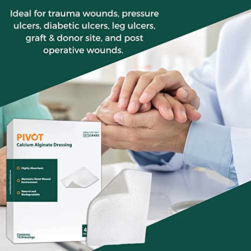 Pivot Calcium Alginate Wound Dressing – All-Natural First Aid | 4x5 Dressin LMP LINKS MEDICAL PRODUCTS INC.