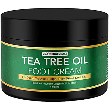 Tea Tree Oil Foot Cream For Dry Cracked Heels Repair - Natural Foot Cream For Dry Cracke