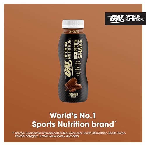 Optimum Nutrition High Protein Shake Bottles, Ready To Drink Healthy Snacks, No added Optimum Nutrition