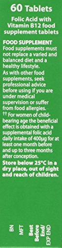 Vitabiotics Ultra Folic Acid Tablets 400 mcg Vitamin B9 with Vitamin B12-60 Tablets Vitabiotics Ultra