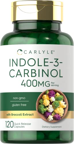Carlyle Indole-3-Carbinol (I3C) 400mg | 120 Capsules | Advanced Formula