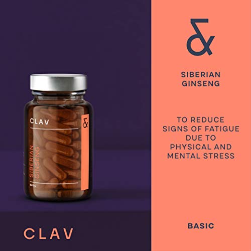 CLAV® Siberian Ginseng - 900mg Eleuthero Root Powder - Energy Supplement CLAV