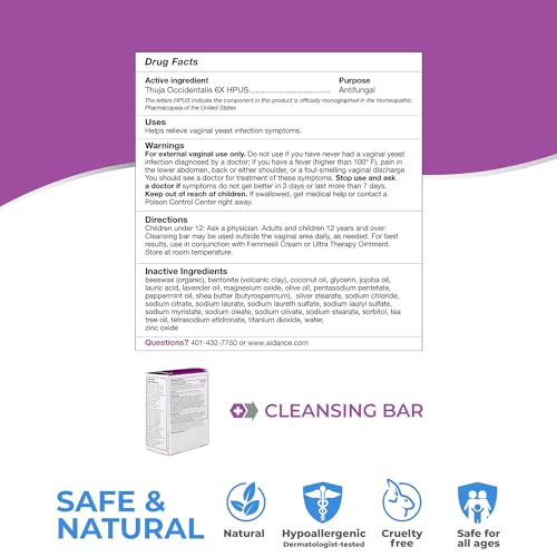 Femmesil Vaginal Soap for Relief from Yeast Infections for Women, Vaginal Itch & Irritation Aidance