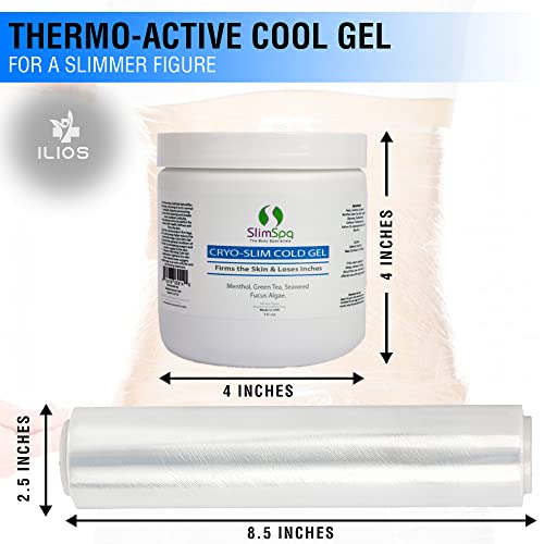 SlimSpa Cyro-Slim Cold Gel With Ilios Wrap - Skin Firming & Tightening Cryo Gel Solution ILIOS