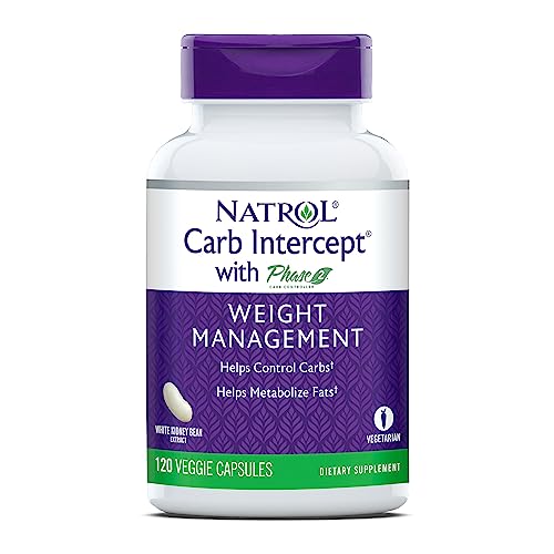 Natrol Carb Intercept with Phase 2 Carb Controller Capsules, White Kidney Bean Extract