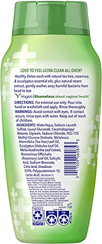 Vagisil Feminine Wash for Intimate Area Hygiene, Healthy Detox, All Over Body Wash for Women Vagisil