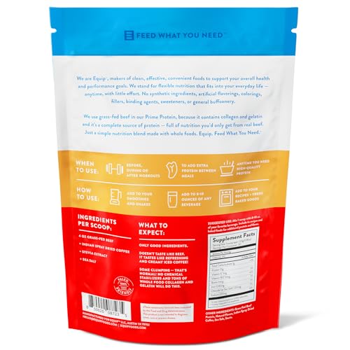 Equip Foods Prime Protein - Grass Fed Beef Protein Powder Isolate - Paleo and Keto Equip