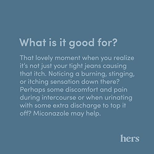Hers Miconazole 3 Day Yeast Infection Treatment - Treats Vaginal Itching, Burning, Discharge