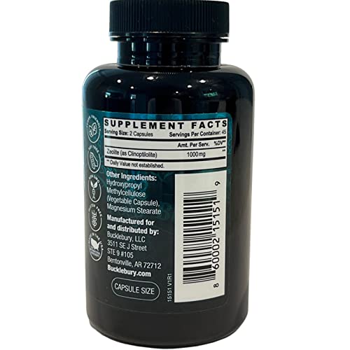 BUCKLEBURY Zeolite Micronized Smart Mineral Capsules - Supports Detox, Immune BUCKLEBURY