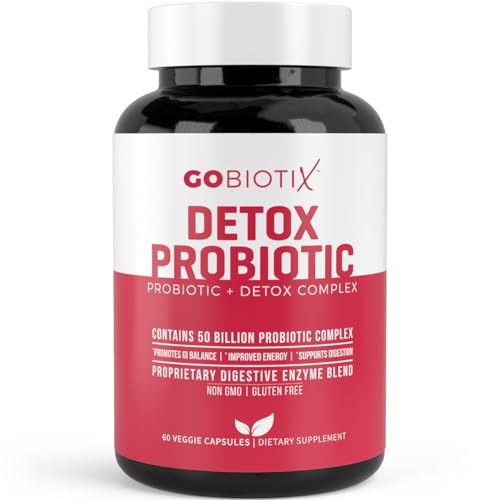GOBIOTIX Detox Probiotic Supplement with Digestive Enzymes, Milk Thistle, Turmeric