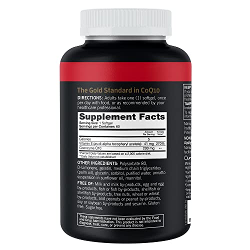 Qunol CoQ10 200mg Softgels, Ultra CoQ10 - Ultra High Absorption Coenzyme Q10 Supplem Qunol