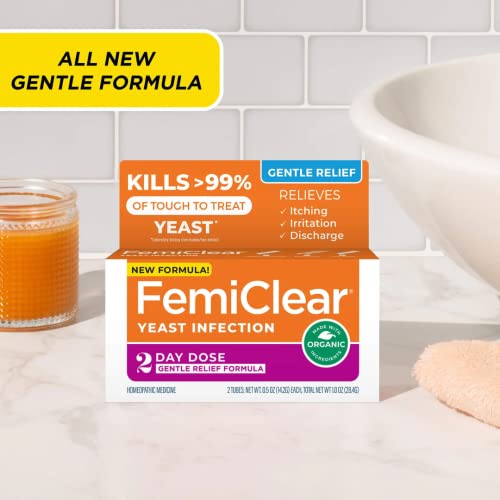FemiClear Gentle Relief Formula 2 Day Infection Treatment, Gentle Formula for More Sensitive Individuals FemiClear