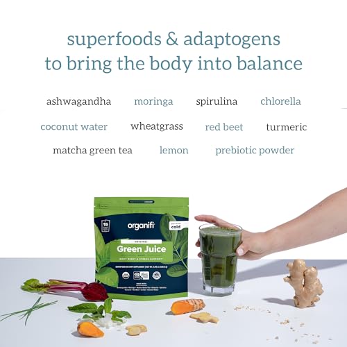 Organifi: GO Packs - Green Juice - Organic Superfood Supplement Powder - 15 Servings Organifi
