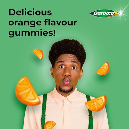 Berocca Immuno Gummy Vitamins, Orange Flavour, Bursting with Immune System Berocca