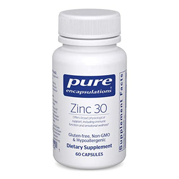 Pure Encapsulations Zinc 30 mg - Highly Absorbable - 60 Capsules