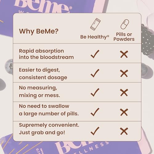 Be Healthy 3-in-1 Liquid Probiotics for Women and Men - Vitamin C, Zinc, Elderberry BeMe