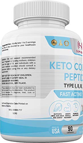 Slim Heat Multi Collagen Complex - Type I, II, III, V, X - Healthy Hair, Nails and Joints Slim Heat