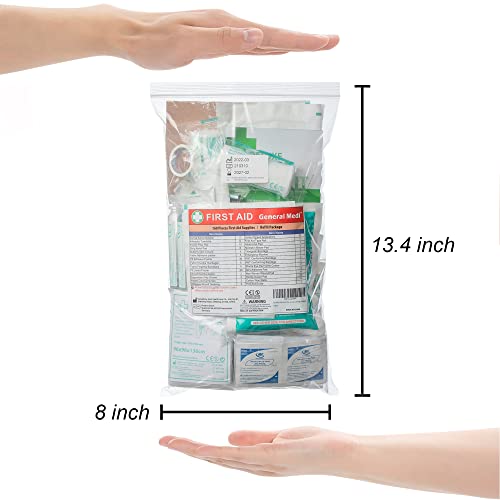 General Medi 160 Piece First Aid Kit Bag Refill Kit - Includes Eyewash, Instant Cold Pack General Medi